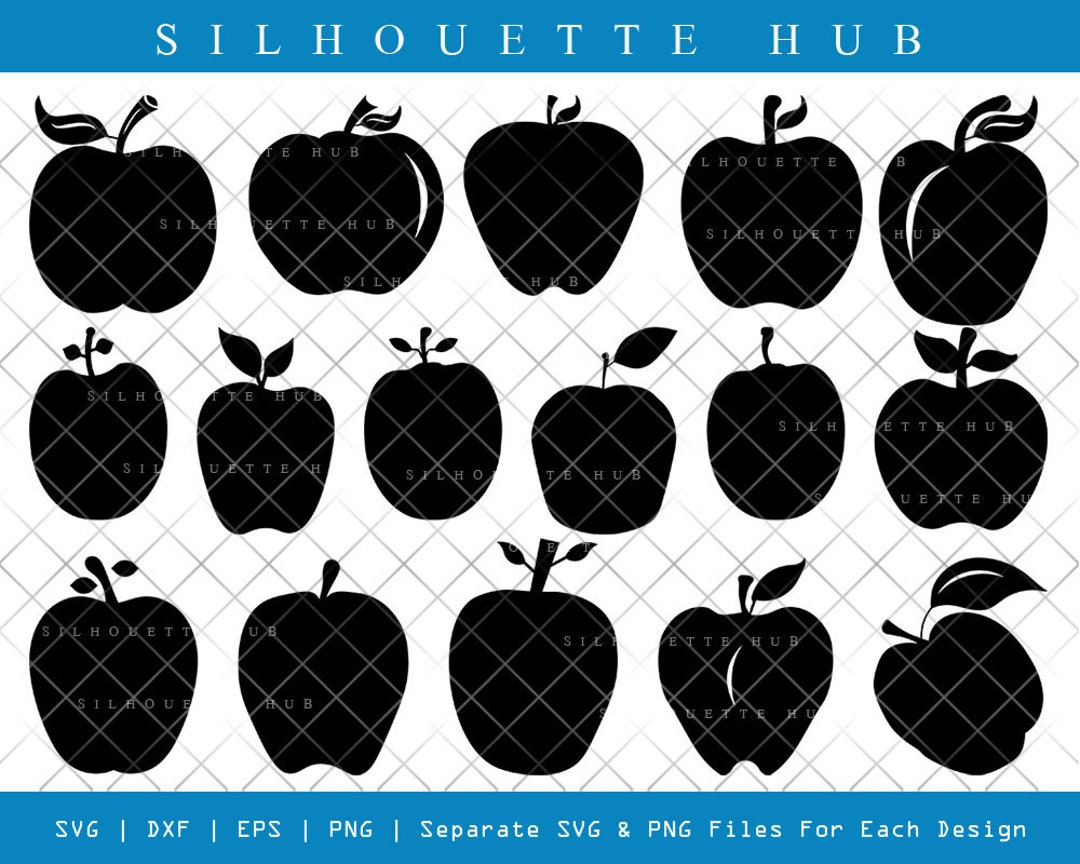 Apple Svg Cricut Cut Files Png Bundle - Etsy