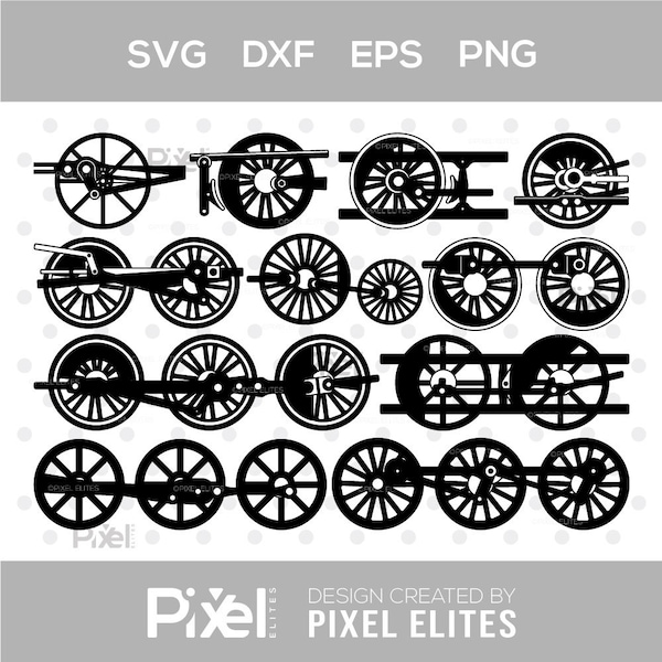 Train Wheel Svg - Etsy