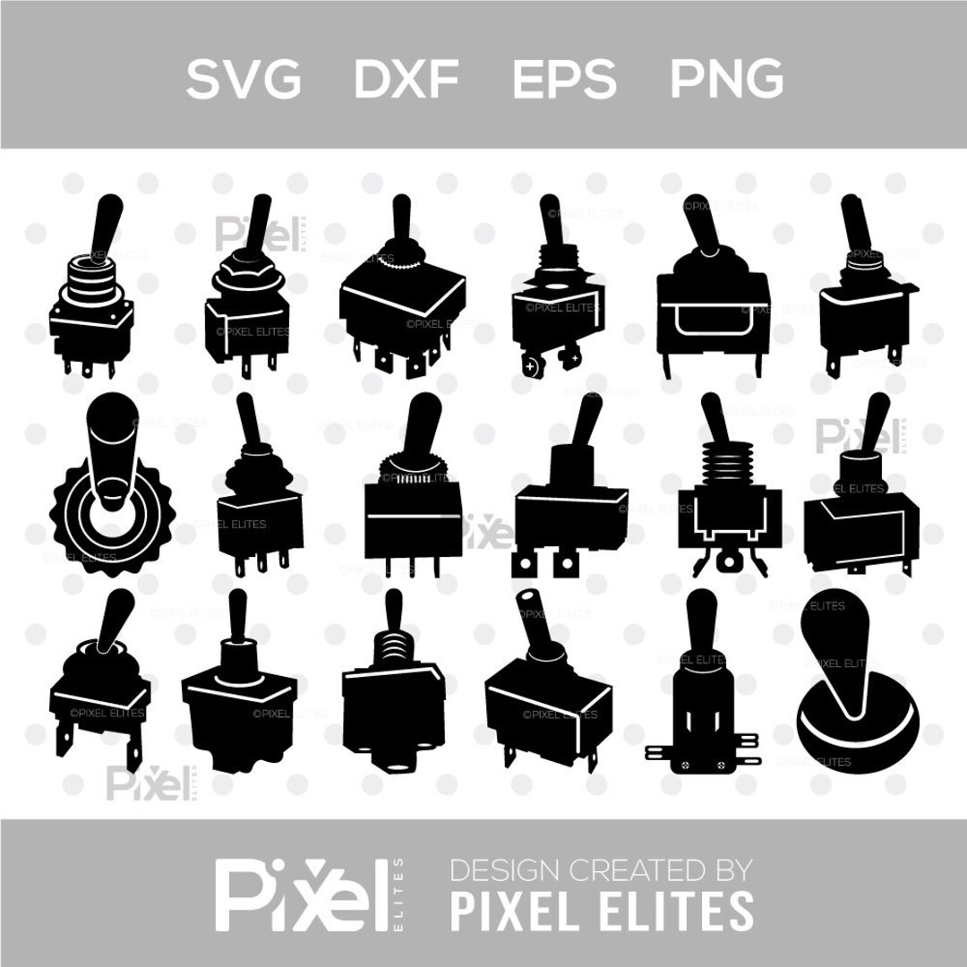 Toggle Switch Svg Cricut Cut Files Png Bundle Etsy