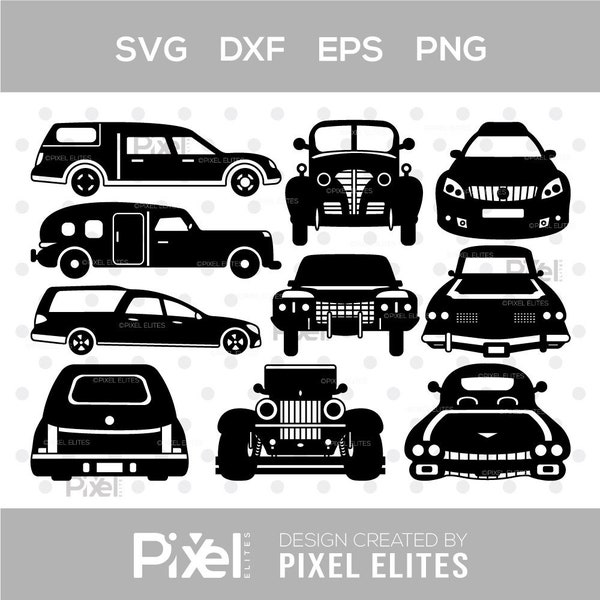 Hearse Silhouette, Hearse SVG, Hearse Vehicles Svg, Hearse Car Svg, Haunted Hearse Car Svg, Hearse Bundle, SB00884