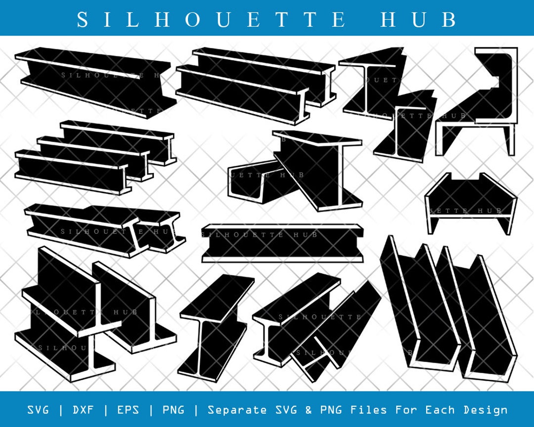Steel Beam Silhouette, Steel Beam SVG, Ironworker Svg, Beam Svg