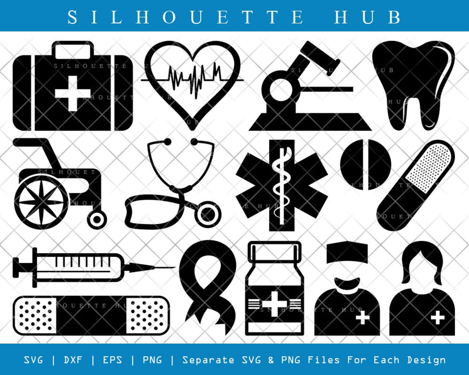 Medical Symbol SVG Cut Files / Medical Symbol Silhouette / Etsy Italia