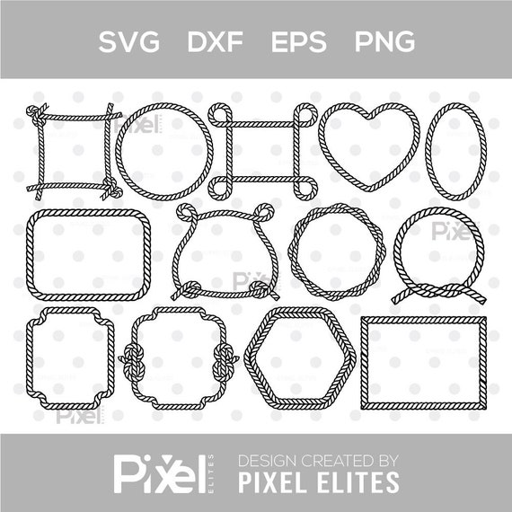 Rope Circle Frames SVG Bundle, Rope Border, Rope Wreath Svg