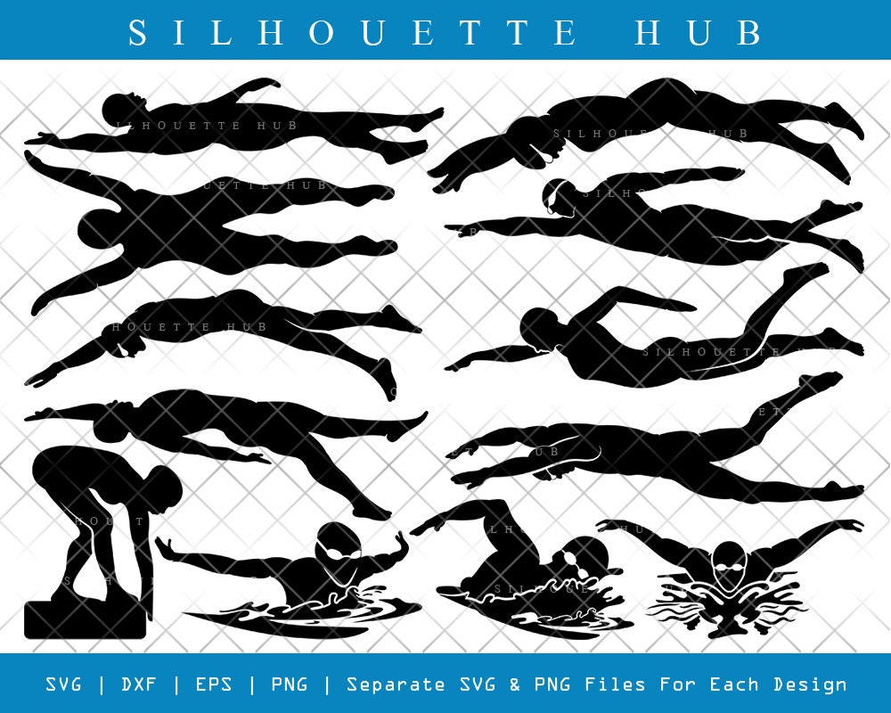 Swimmer SVG Swimmer Silhouette Swim Svg Swimming Svg Etsysexiezpix Web Porn