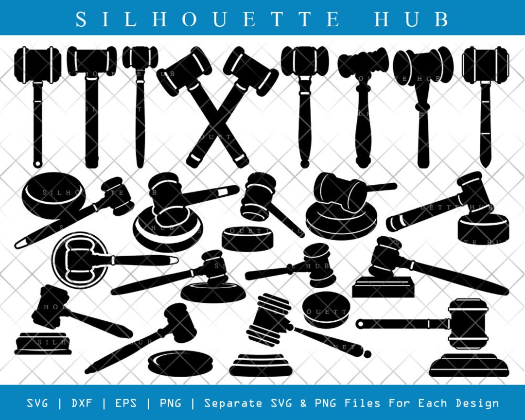Judge Gavel SVG, Gavel Silhouette, Judge Svg, Scale of Justice Svg, Law
