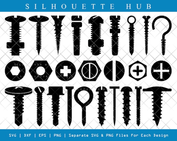 tornillo-svg-silueta-de-tornillo-herramienta-de-hardware-etsy-espa-a