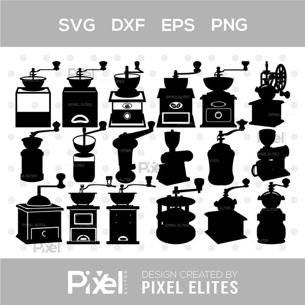 Coffee Mill SVG Cut Files | Coffee Mill Silhouette | Coffee Grinder Svg | Caffeine Svg | Coffee Svg | Coffee Mill Bundle