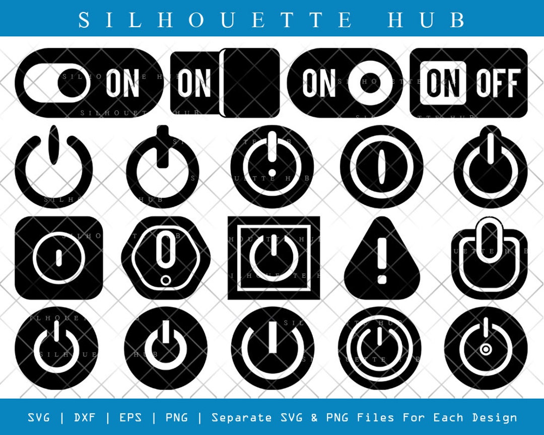 Power Button SVG Power Silhouette On-off Button Svg Power - Etsy