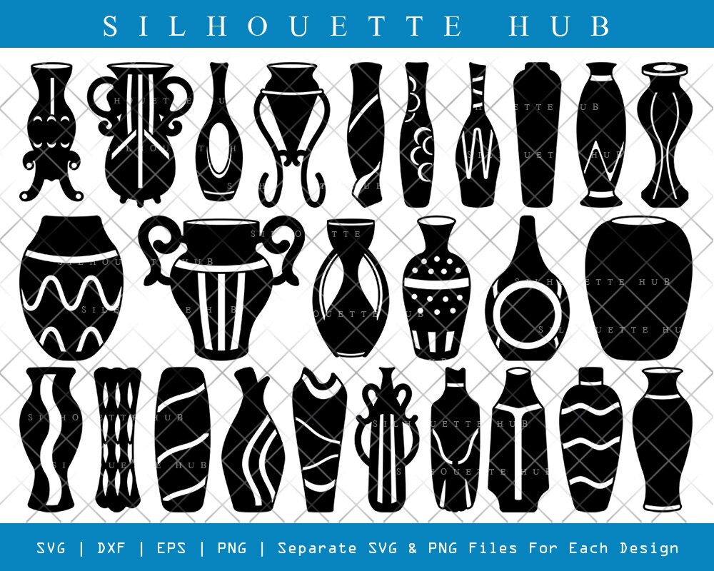 Floor Standing Vase Silhouette Vase SVG Ceramic Vase Svg Etsy Australia