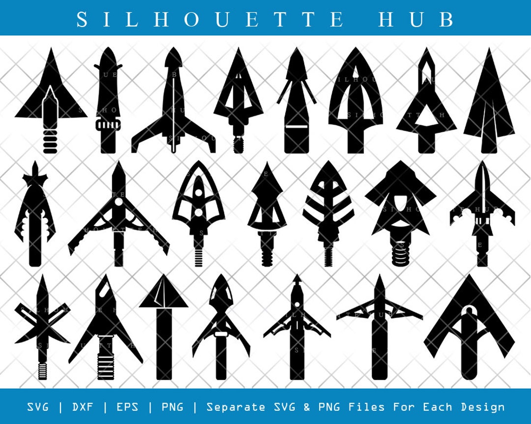 Broadhead Arrows SVG, Arrows Silhouette, Archery Svg, Bowhunting Svg