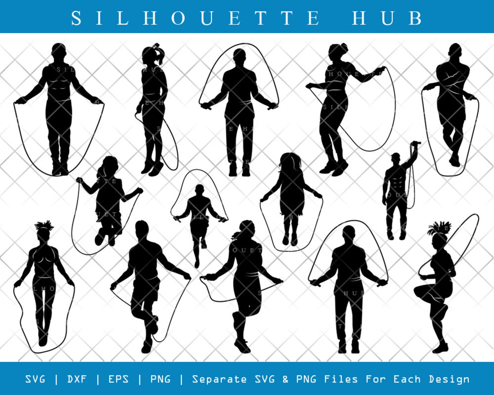 Jumping Rope SVG Rope Silhouette Skipping Player Svg Jump Etsy