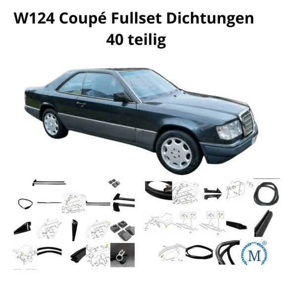 Mercedes W123 Coupe Window A-B Door window upper frame rubber seals 2 ...
