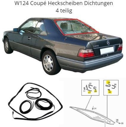 W124 Anschlag Heckdeckel/ Kofferraum 4 teilig Neu » Mercedes Teile