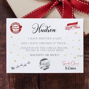 Gratta e rivela Lettera personalizzata di Babbo Natale - Lettera di Babbo Natale - Lettera per bambini di Babbo Natale - Idee per Babbo Natale - Lettera di Babbo Natale