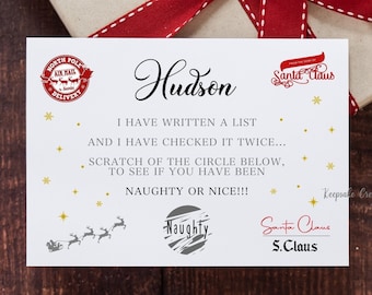 Scratch & Reveal Personalised Letter from Santa - Santa Letter - Children's letter from santa - santa ideas - letter from father christmas