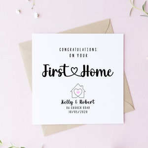 Personalised Congratulations on your First Home Card, 1st home, Personalised Card