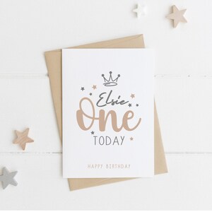 Personalised 1st Birthday Card, baby birthday card