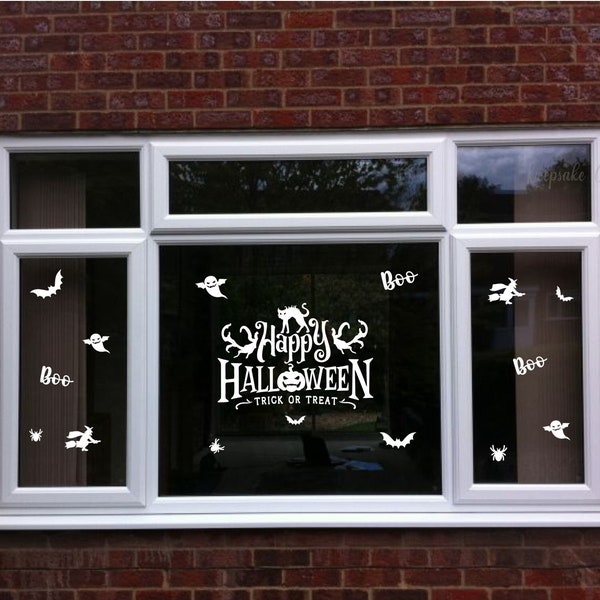 Halloween Window Decal Etsy