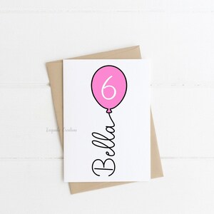 biglietto di compleanno personalizzato con qualsiasi nome ed età - 1°, 2°, 3°, 4°, 5°, 6°, 7°, 8°, 9°, 10° biglietto di compleanno di qualsiasi età