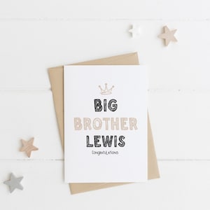Cartão de parabéns personalizado do Big Brother, Novo Big Brother