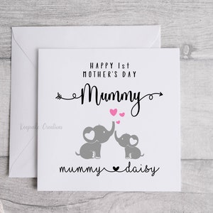 1ª Tarjeta del Día de la Madre, Tarjeta del Día de la Primera Madre, Tarjeta Personalizada del Día de la Madre