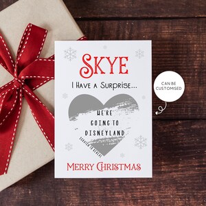 Carte de Noël personnalisée à gratter pour révéler, cadeau surprise pour lui, joli cadeau pour elle