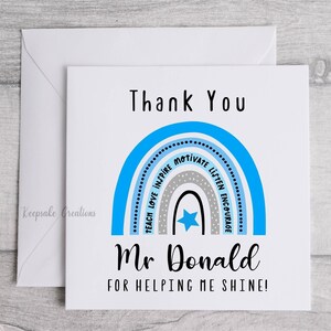Cartão de agradecimento do professor, cartão para ele, cartão de visita personalizado, cartão de agradecimento ao professor