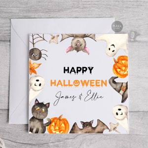 Happy Halloween-kaart - Gepersonaliseerde Happy Halloween-kaart - Halloween-kaart voor oma/oma/tante/oom