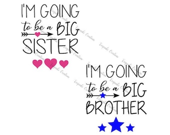 Big Brother SVG, Baby Annoucement Svg, Cricut, Silhouette Cut File