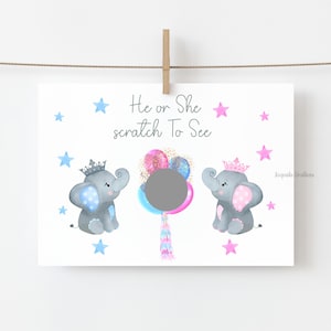 Carte de révélation de genre, carte à gratter de révélation de genre, jeu de baby shower, garçon, fille