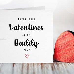 Prima carta del papà di San Valentino, al mio papà sul nostro primo San Valentino, 1 ° biglietto di San Valentino