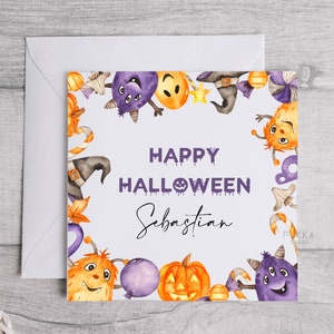Happy Halloween-kaart - Gepersonaliseerde Happy Halloween-kaart - Leuke Halloween-kaart voor oma/oma/tante
