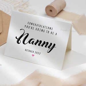 Tarjeta de anuncio de embarazo personalizada, Abuelos serán tarjeta, Vas a ser tarjeta de abuelos, pronto serás niñera y abuelo