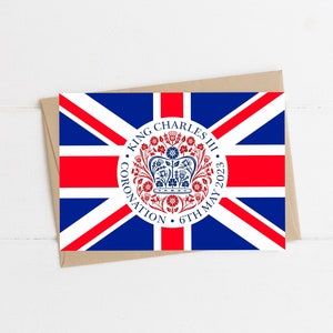 Cartão da Coroação do Rei Charles, Memorabilia da Coroação, Presente da Coroação Charles III, Cartão da Família Real Britânica