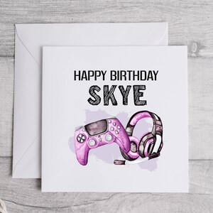 Personalisierte Gamer Geburtstagskarte, Happy Birthday Gaming Karte