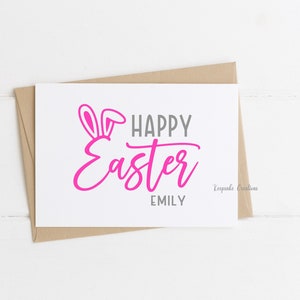 Personalisierte Frohe Osterkarte, Happy Easter Karte, Tochter Enkelin Nichte