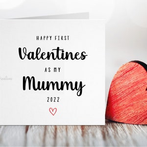 Prima carta della mamma di San Valentino, alla mia mamma sul nostro primo San Valentino, 1 ° biglietto di San Valentino