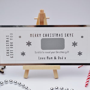 Surprise Christmas Scratch to Reveal Voucher, Coupon di Natale personalizzato, Gratta e vinci di Natale personalizzato, Carta regalo di Natale a sorpresa