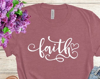 Glaube T-Shirt, Jesus Shirt, christliches Shirt, Glaube Shirt, Kreuz Shirt, Glaubenskreuz, religiöses Shirt, Kirche, Jünger, Liebe, Gnade,