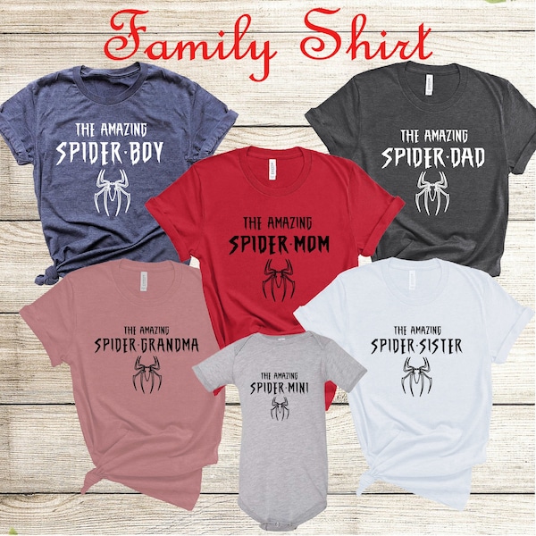 Spider Mom Shirt, Mother's day Shirt, Mom Mimi Gigi Aunt shirt, Mother's Day Gift, Mother t shirt, Mom Est shirt, The Amazing Spider Mom tee