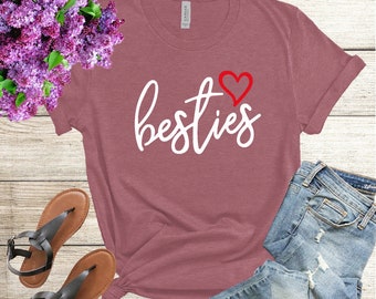 Beste Vrienden Shirts, Besties Matching Shirt, Moeder Dochter Shirt, Besties Shirt, Zussen Matching T-shirts