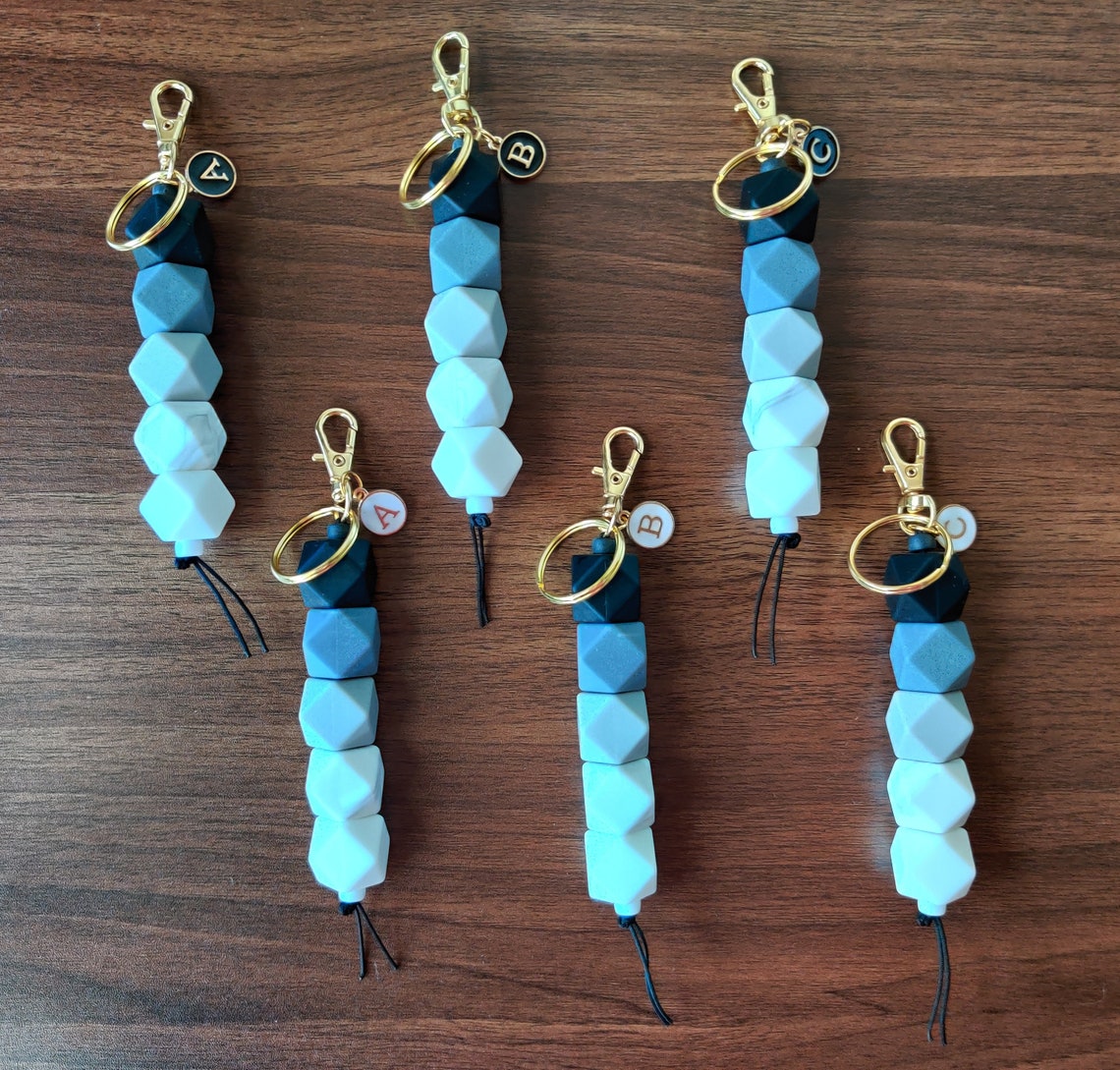 Silicone Bead Keychain Etsy