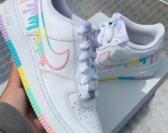 pastel rainbow nikes