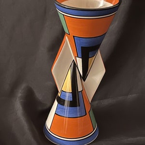 Clarice Cliff Bizarre &quot;MONDRIAN&quot; Yo-Yo Vase