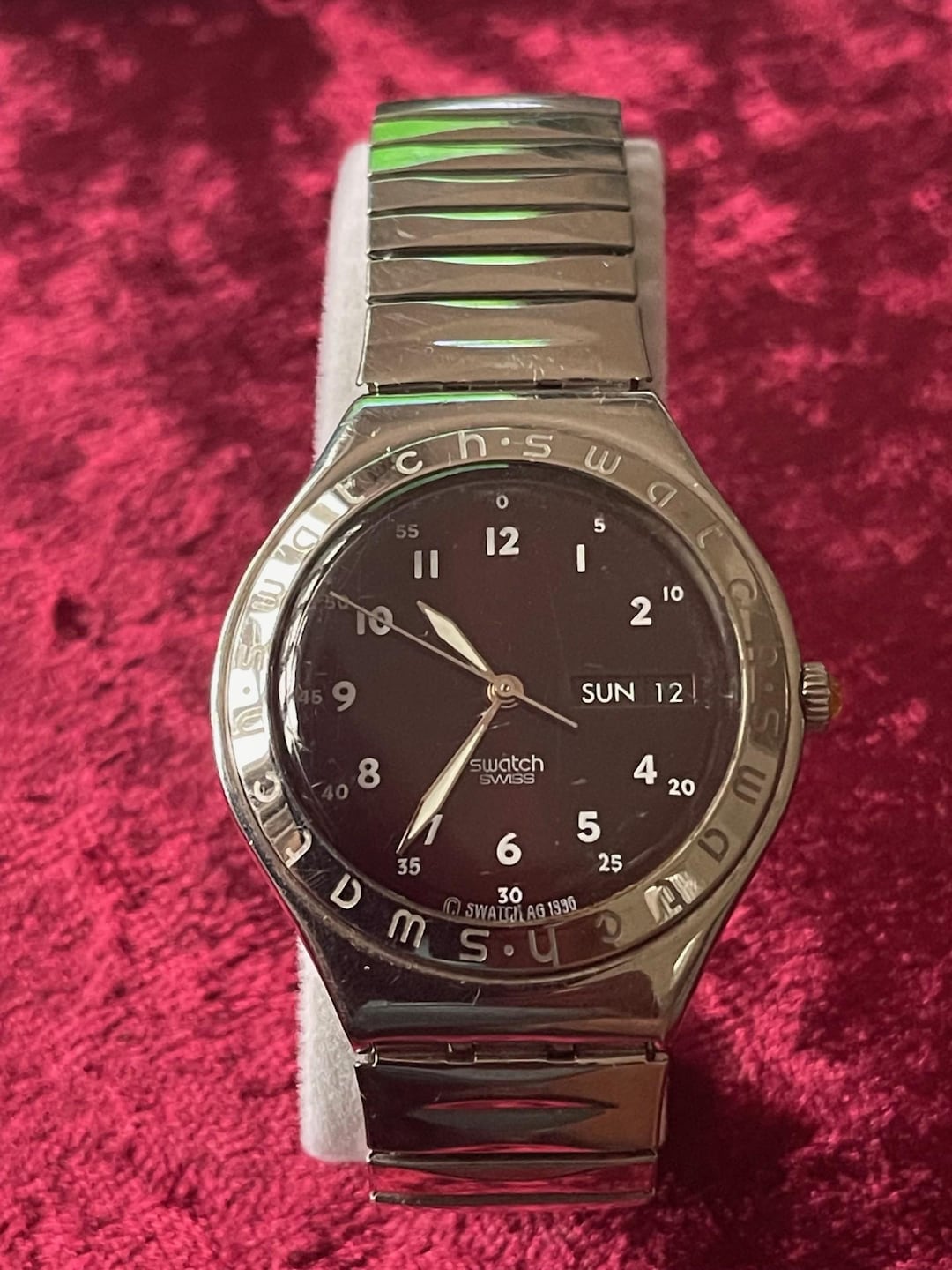 時計 1997 90s Swatch IRONY SOMMELIER DATE Swatch Watch YGS707 