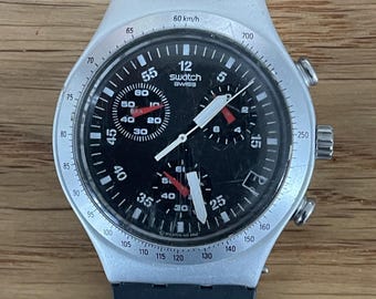 ビンテージ Swatch Irony Chrono 「NOWADAYS」 稼働 Men's Aluminum Swatch Irony 