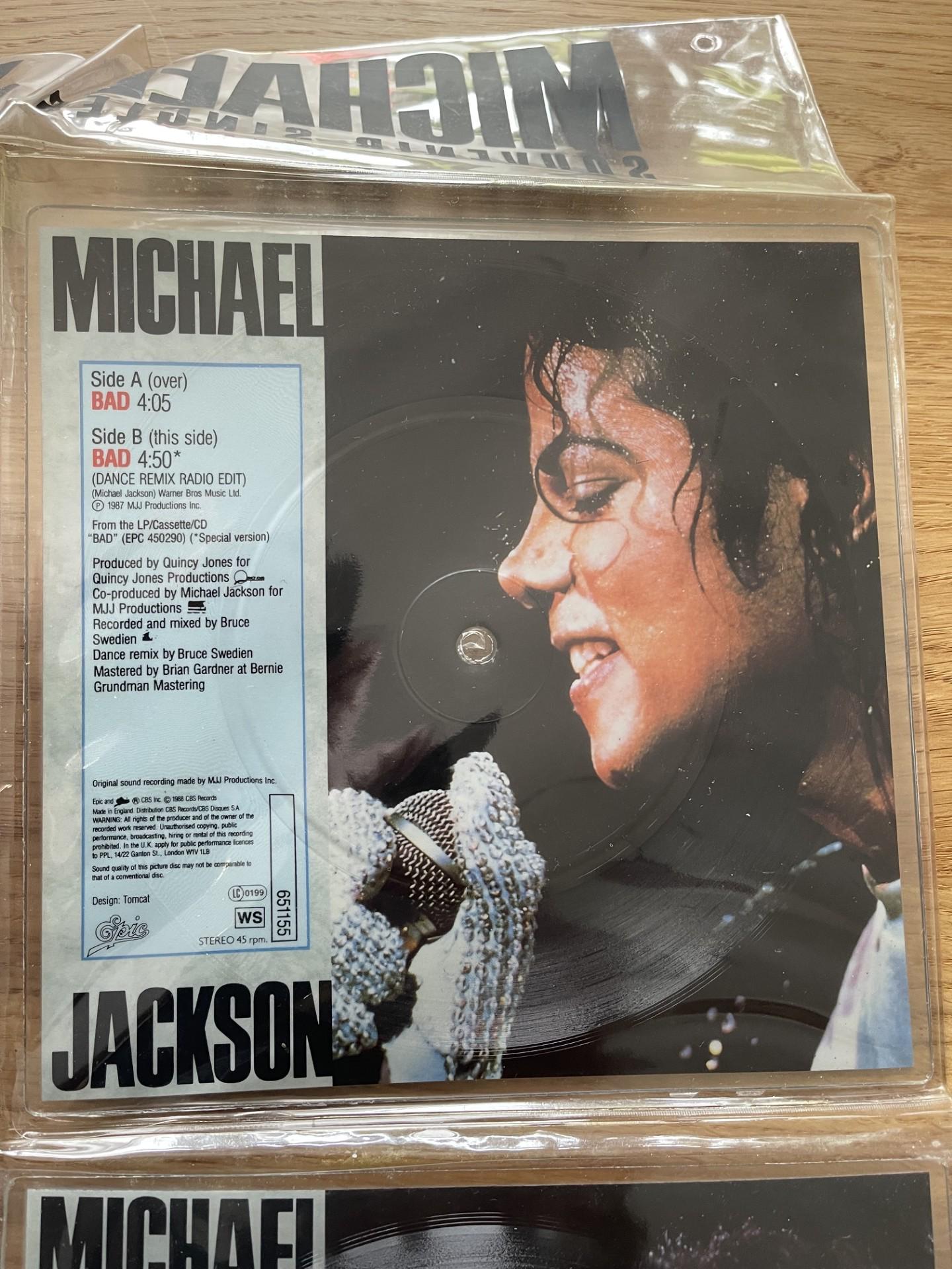 Michael Jackson Seven Inch Souvenir Picture Disc Singles Set of 5
