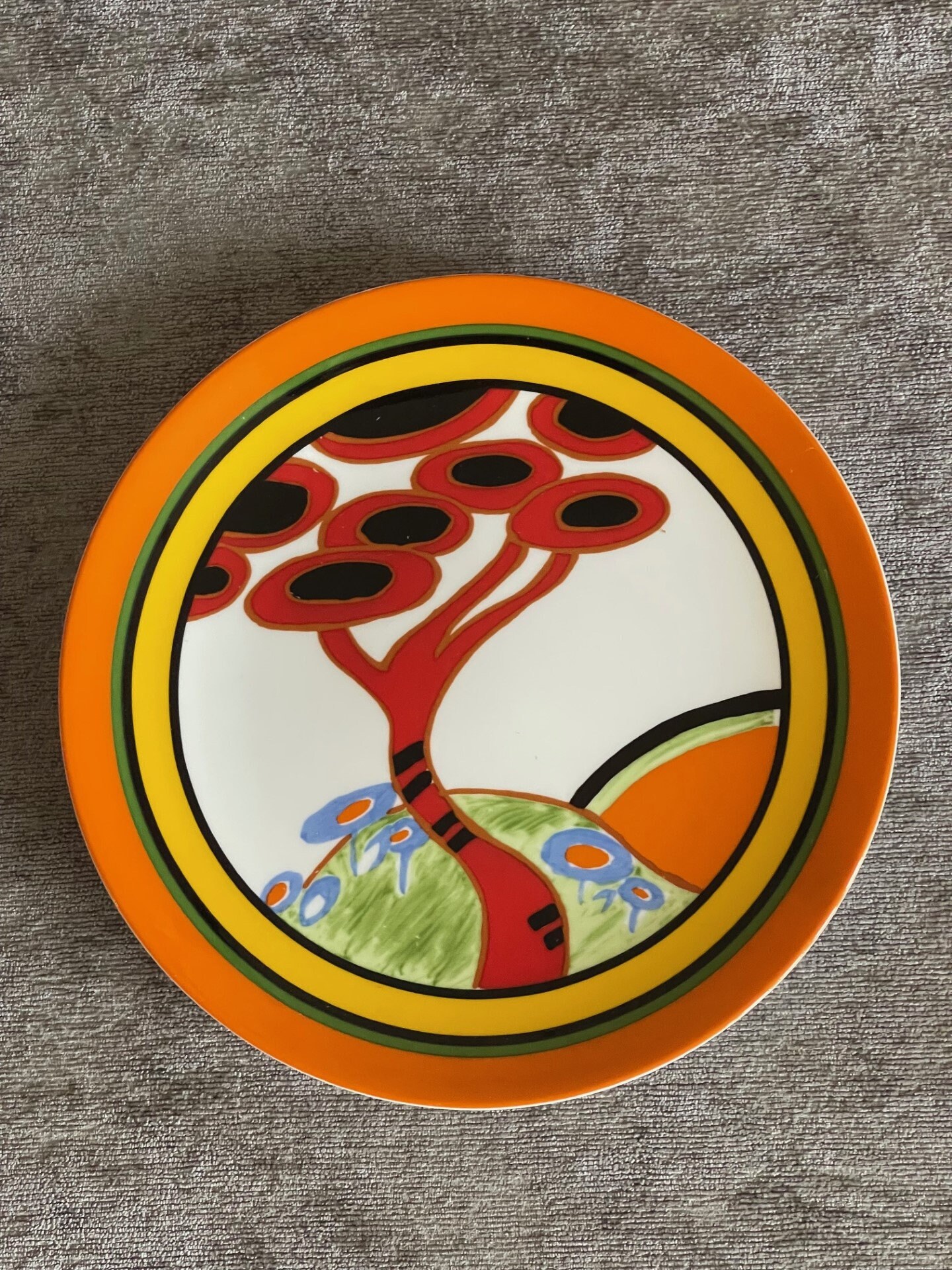 Clarice Cliff Bizarre "RED TREE" Plate