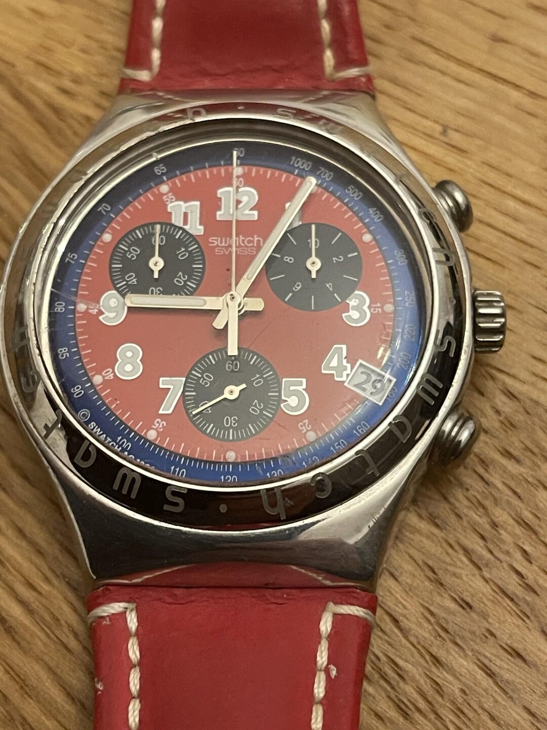 ビンテージSWATCH/アイロニー SECRET AGENT グレー YCS401 Swatch - 1997 Irony Chrono Secret Agent Swiss Made