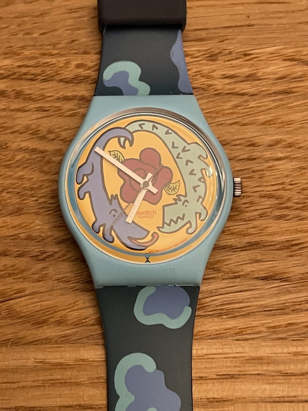 SWATCH WATCH CAYMAN GN137 by LOUISE GIBB - 1994 NEED BATTTERY SWATCH WATCH CAYMAN By LOUISE GIBB 1994 GN137 NEED BATTTERY  main image 3